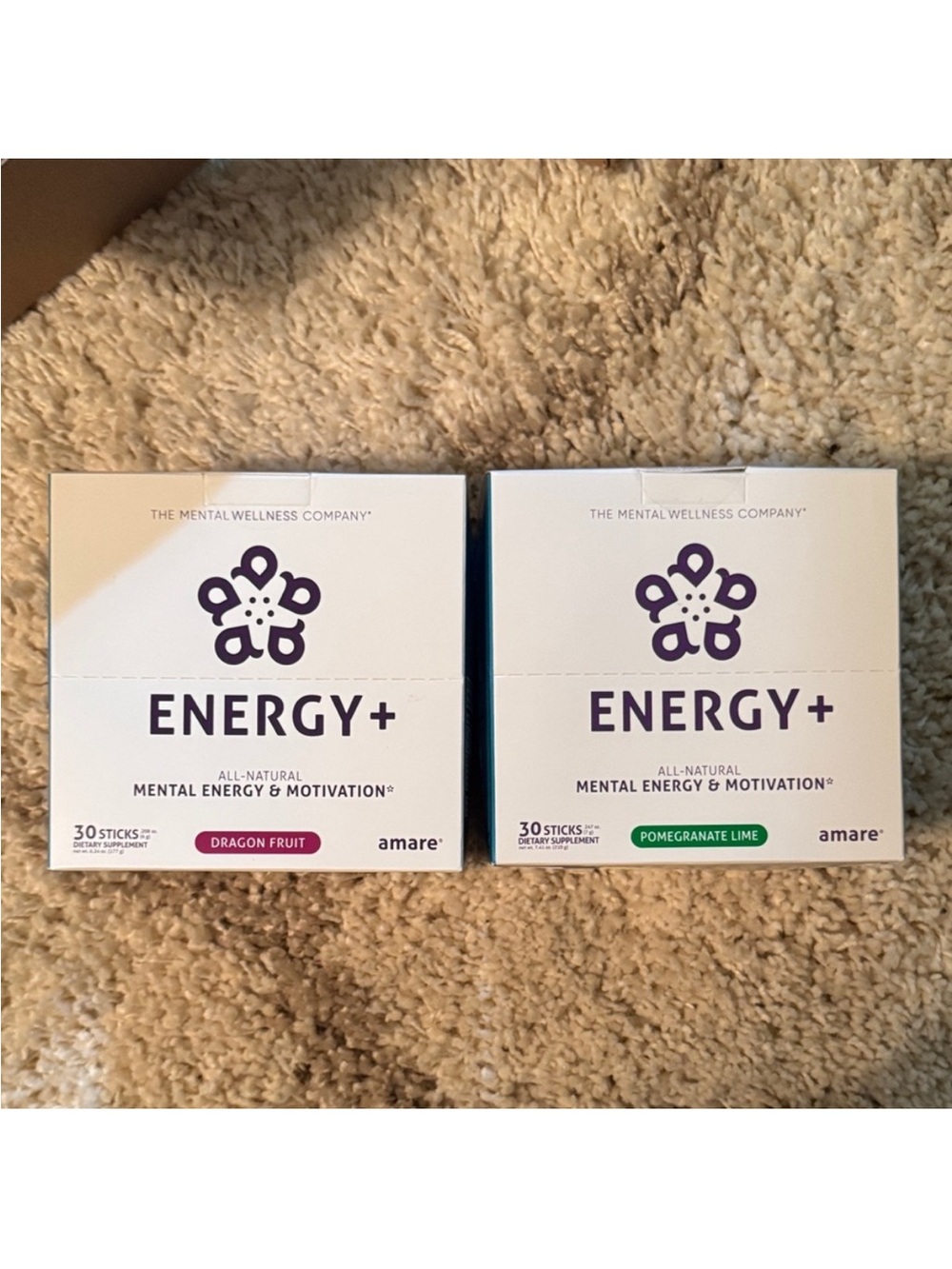 NEW 5 Boxes Amare Emergy Motivation Sticks - Dragon Fruit & Pomegranate Lime